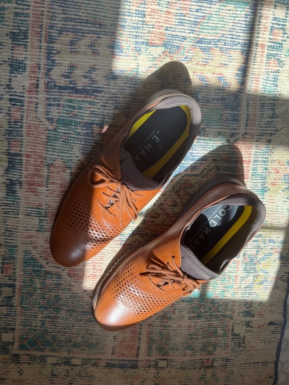 Men's ZERØGRAND Laser Wingtip Oxfords Size 13